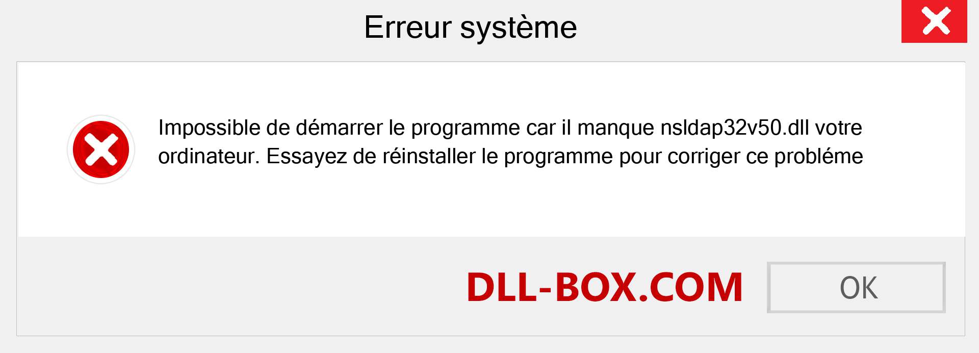 Le fichier nsldap32v50.dll est manquant ?. Télécharger pour Windows 7, 8, 10 - Correction de l'erreur manquante nsldap32v50 dll sur Windows, photos, images