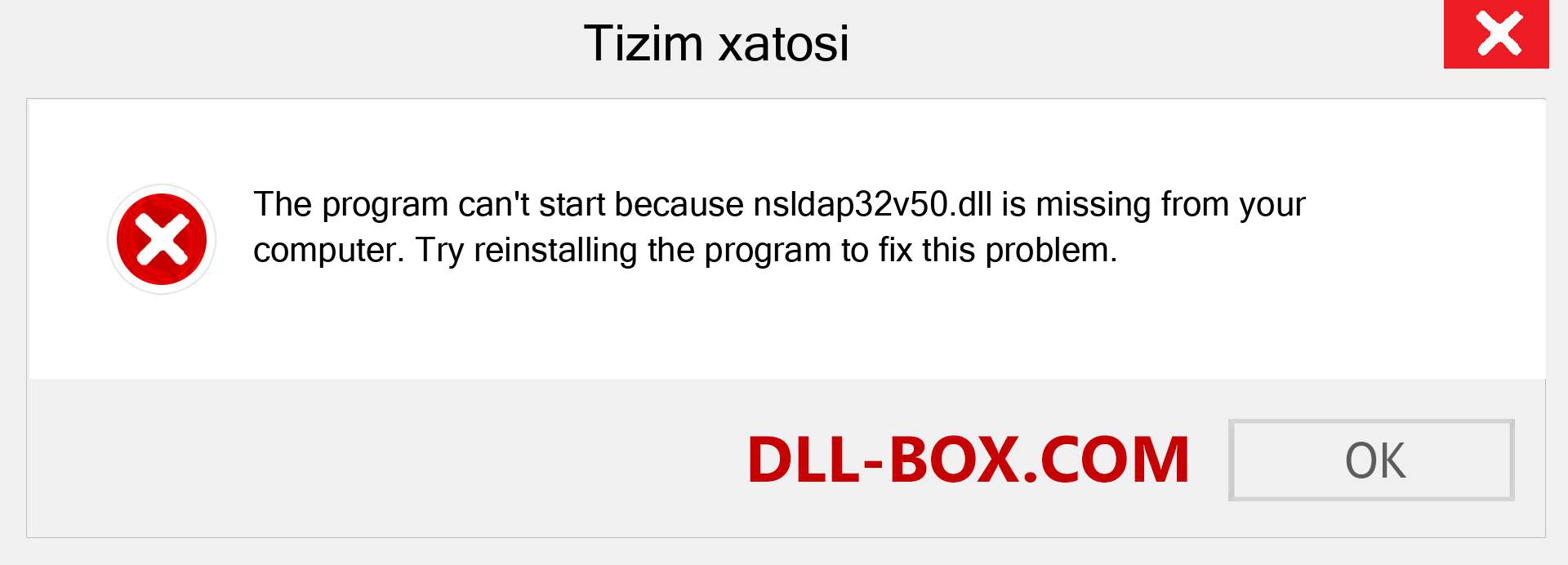 nsldap32v50.dll fayli yo'qolganmi?. Windows 7, 8, 10 uchun yuklab olish - Windowsda nsldap32v50 dll etishmayotgan xatoni tuzating, rasmlar, rasmlar